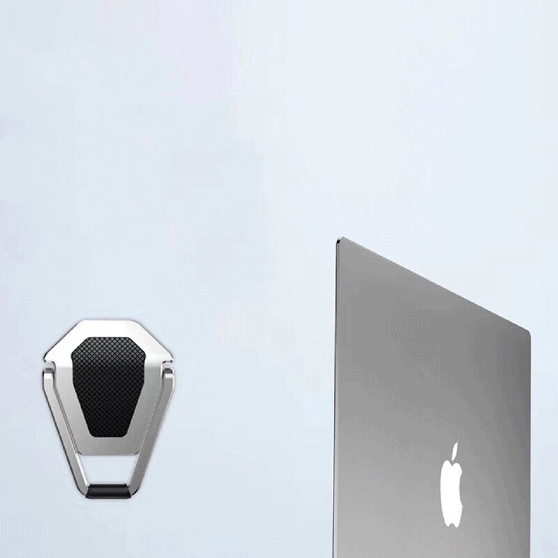Portable Metal Laptop Stand Folding Desk Support Matte Silver