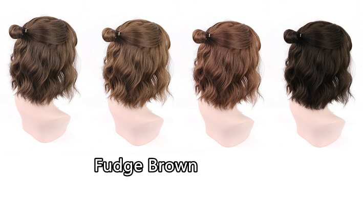 Full Head Cosplay Corn Perm Wig for Ladies - Short Curly Korean Style