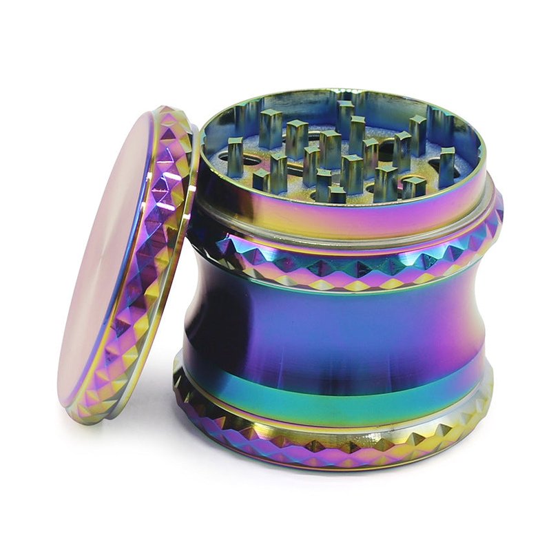 Colorful Smoke Grinder for Spices and Herbs - Diamond Pattern, Windproof