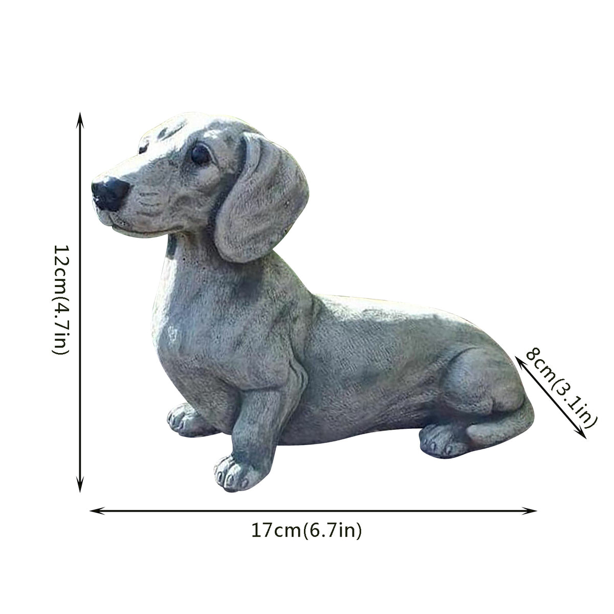 Garden Dog Ornaments Resin Dog Decor for Yard & Garden, Modern Animal Sculpture