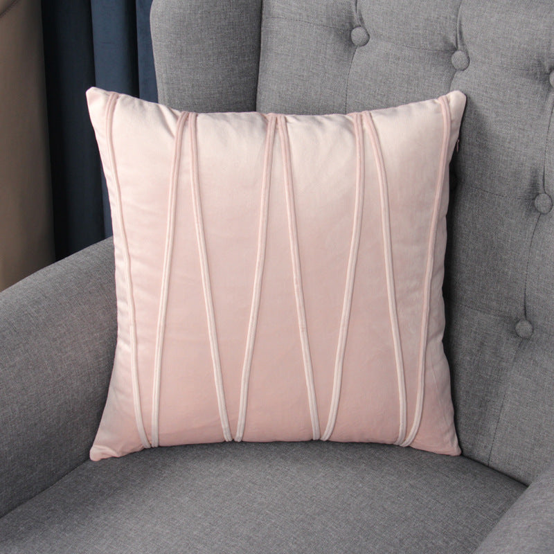 Solid Color Cushion Cover 45x45cm Plush Pillowcase for Sofa Bed Office
