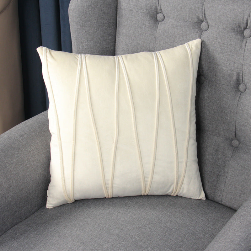 Solid Color Cushion Cover 45x45cm Plush Pillowcase for Sofa Bed Office