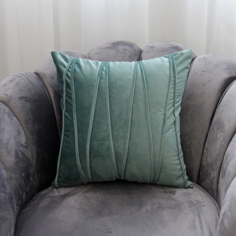 Solid Color Cushion Cover 45x45cm Plush Pillowcase for Sofa Bed Office