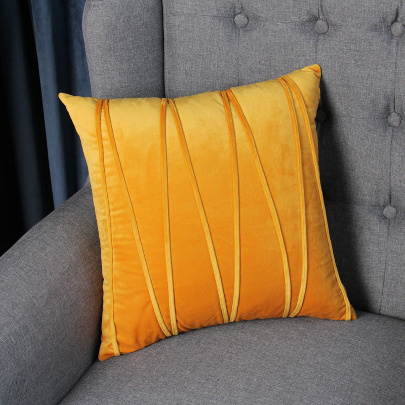 Solid Color Cushion Cover 45x45cm Plush Pillowcase for Sofa Bed Office