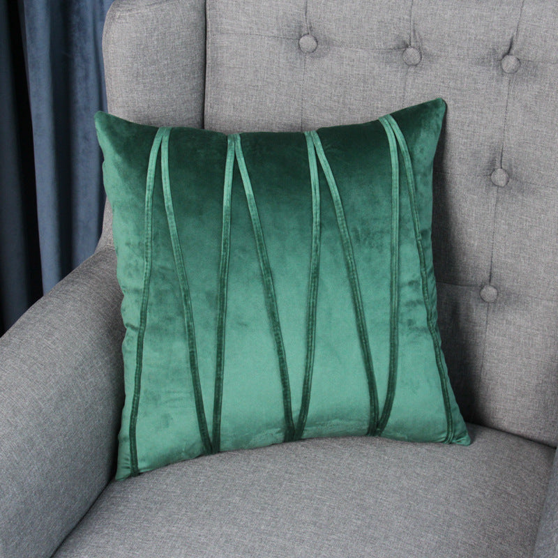Solid Color Cushion Cover 45x45cm Plush Pillowcase for Sofa Bed Office