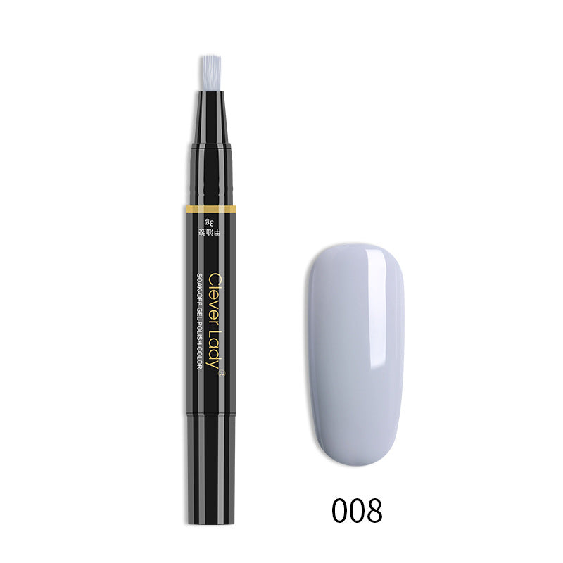 One-Step Nail Glue Pen - 3-in-1 Liquid Nail Polish & Adhesive for Manicure