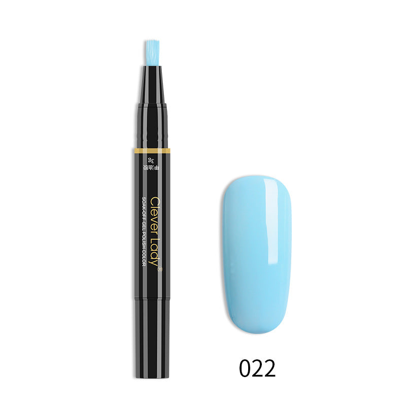 One-Step Nail Glue Pen - 3-in-1 Liquid Nail Polish & Adhesive for Manicure