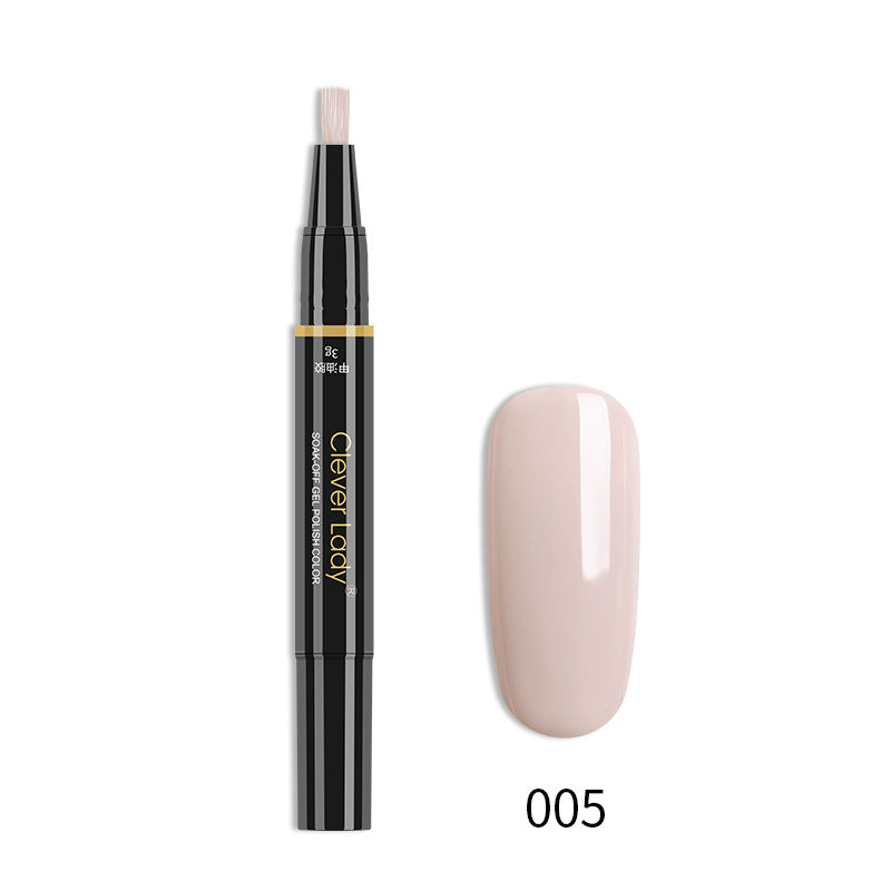 One-Step Nail Glue Pen - 3-in-1 Liquid Nail Polish & Adhesive for Manicure