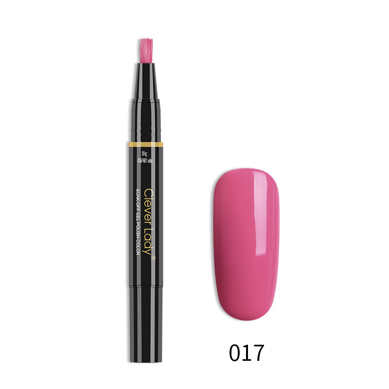 One-Step Nail Glue Pen - 3-in-1 Liquid Nail Polish & Adhesive for Manicure