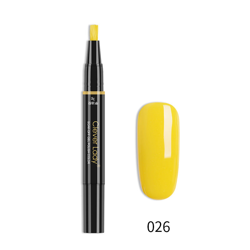 One-Step Nail Glue Pen - 3-in-1 Liquid Nail Polish & Adhesive for Manicure
