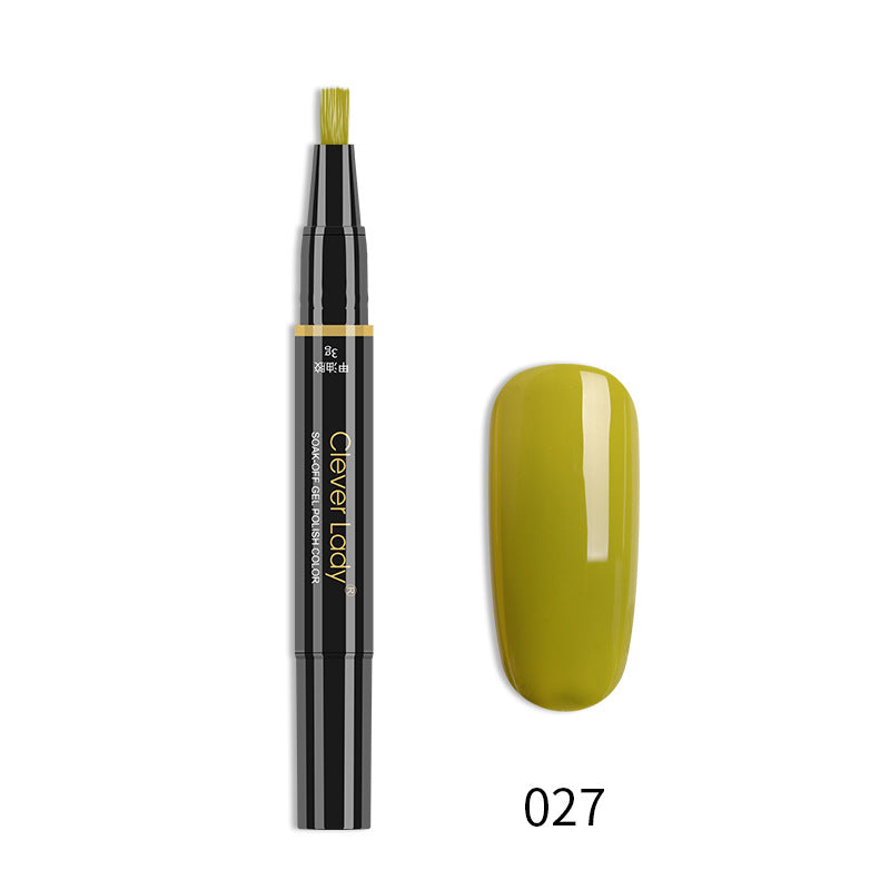 One-Step Nail Glue Pen - 3-in-1 Liquid Nail Polish & Adhesive for Manicure