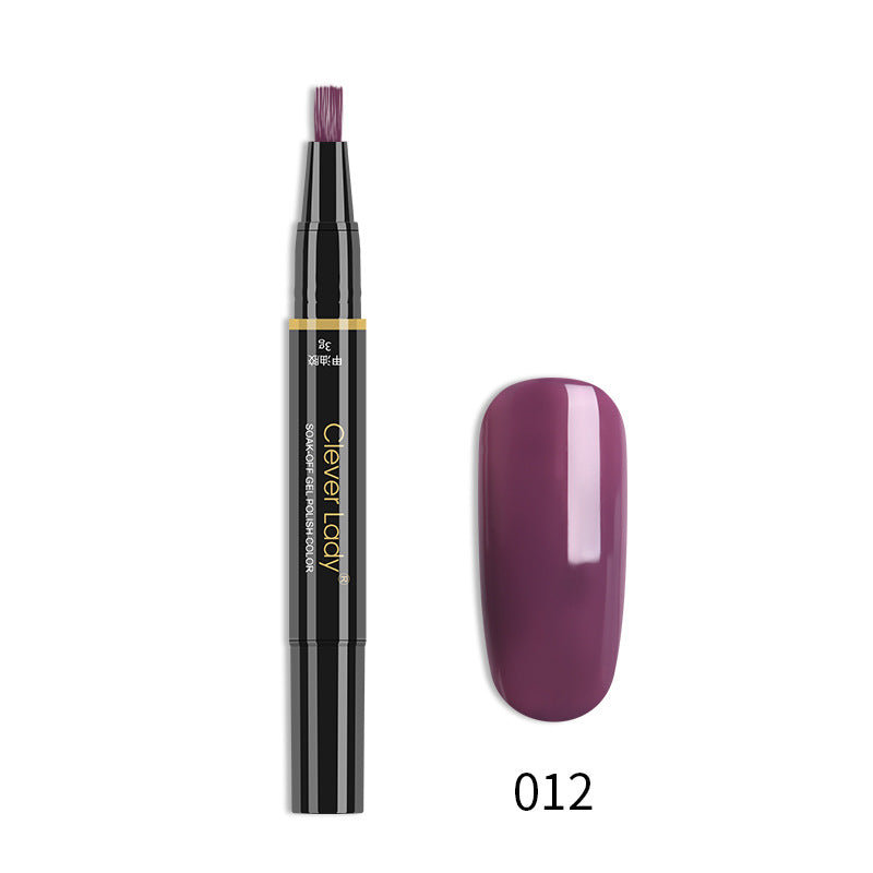 One-Step Nail Glue Pen - 3-in-1 Liquid Nail Polish & Adhesive for Manicure