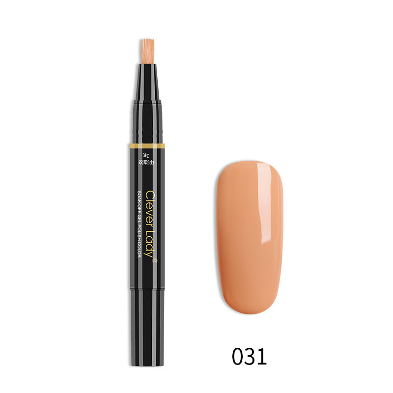 One-Step Nail Glue Pen - 3-in-1 Liquid Nail Polish & Adhesive for Manicure