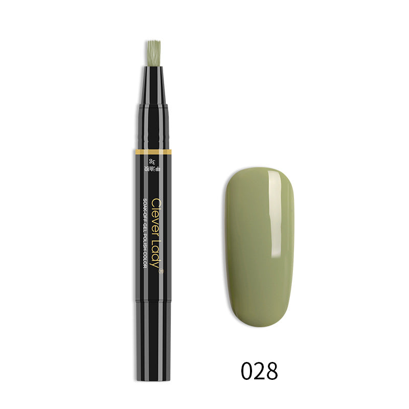 One-Step Nail Glue Pen - 3-in-1 Liquid Nail Polish & Adhesive for Manicure
