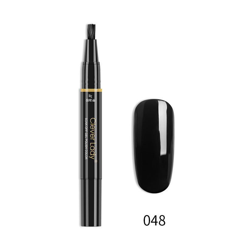 One-Step Nail Glue Pen - 3-in-1 Liquid Nail Polish & Adhesive for Manicure