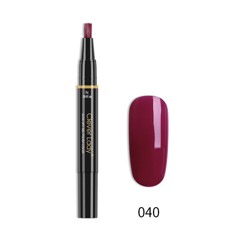 One-Step Nail Glue Pen - 3-in-1 Liquid Nail Polish & Adhesive for Manicure