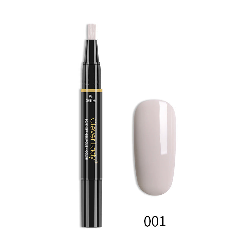 One-Step Nail Glue Pen - 3-in-1 Liquid Nail Polish & Adhesive for Manicure
