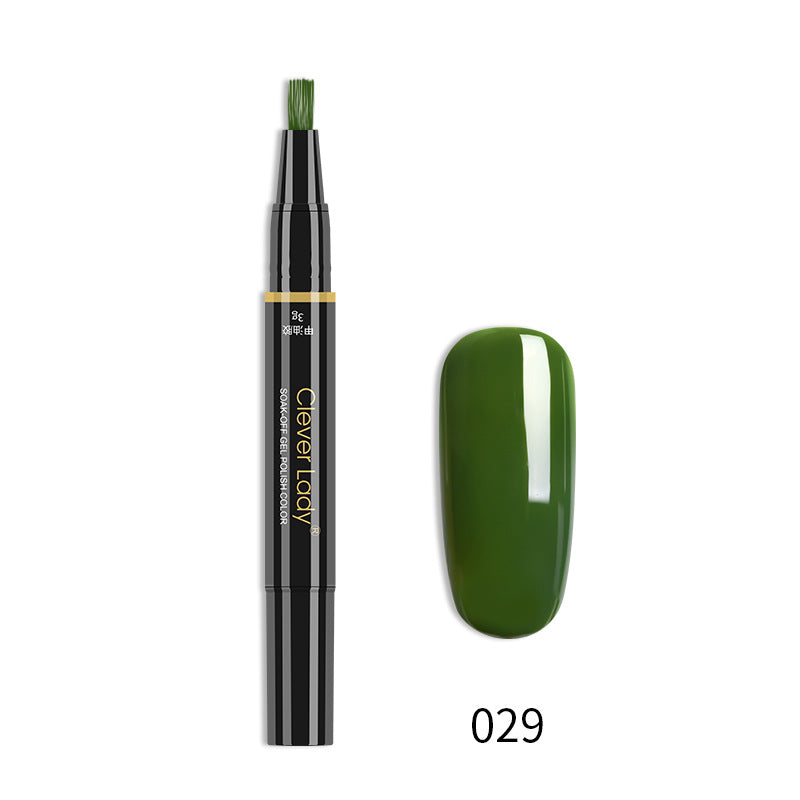 One-Step Nail Glue Pen - 3-in-1 Liquid Nail Polish & Adhesive for Manicure