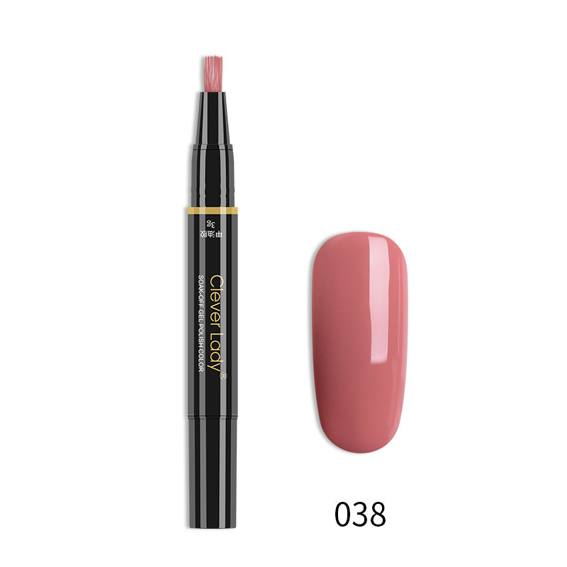 One-Step Nail Glue Pen - 3-in-1 Liquid Nail Polish & Adhesive for Manicure