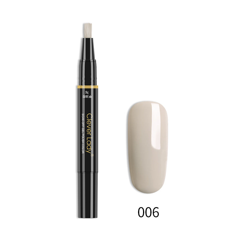 One-Step Nail Glue Pen - 3-in-1 Liquid Nail Polish & Adhesive for Manicure