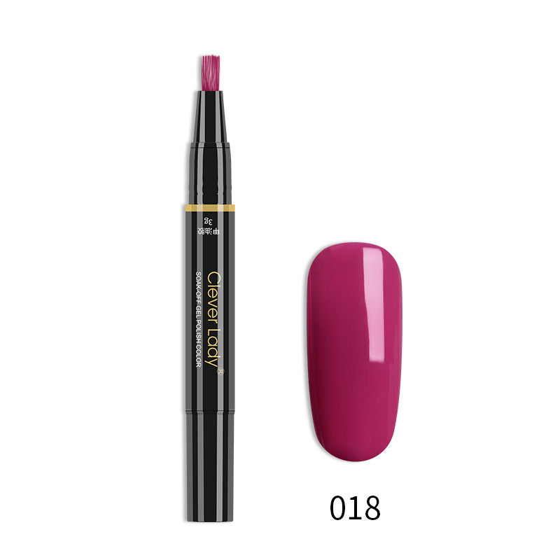 One-Step Nail Glue Pen - 3-in-1 Liquid Nail Polish & Adhesive for Manicure