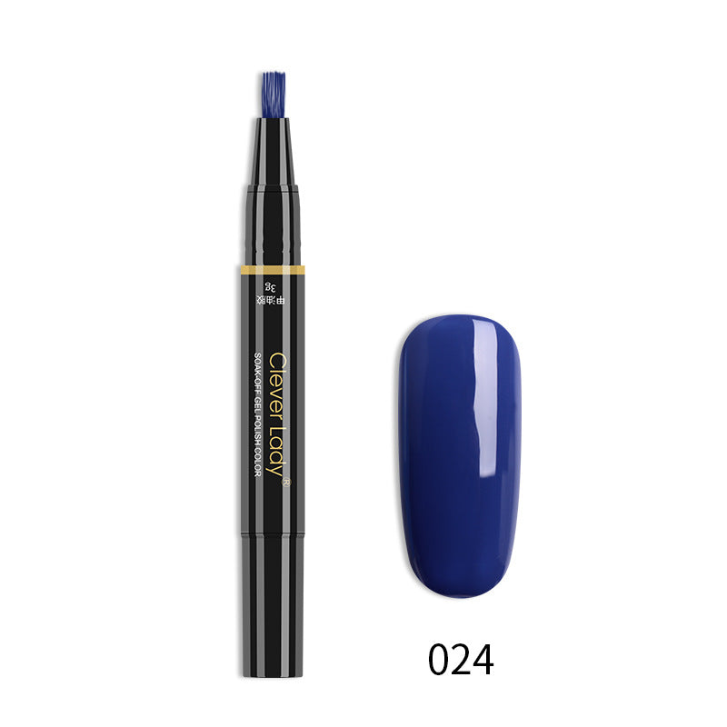One-Step Nail Glue Pen - 3-in-1 Liquid Nail Polish & Adhesive for Manicure