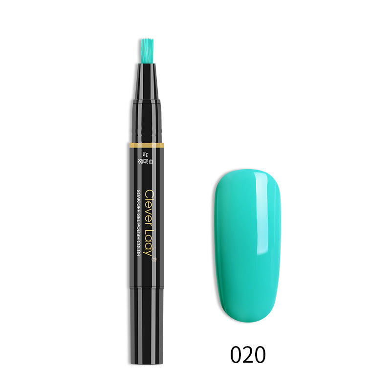 One-Step Nail Glue Pen - 3-in-1 Liquid Nail Polish & Adhesive for Manicure