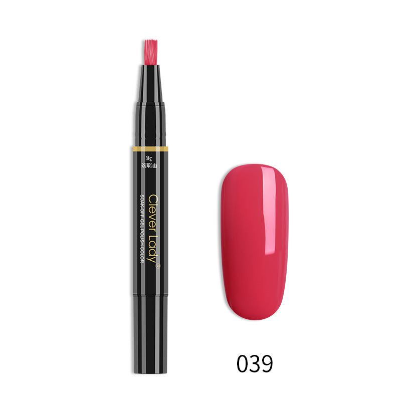 One-Step Nail Glue Pen - 3-in-1 Liquid Nail Polish & Adhesive for Manicure