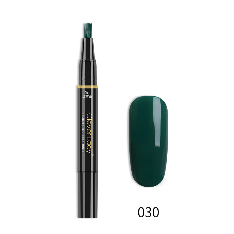 One-Step Nail Glue Pen - 3-in-1 Liquid Nail Polish & Adhesive for Manicure