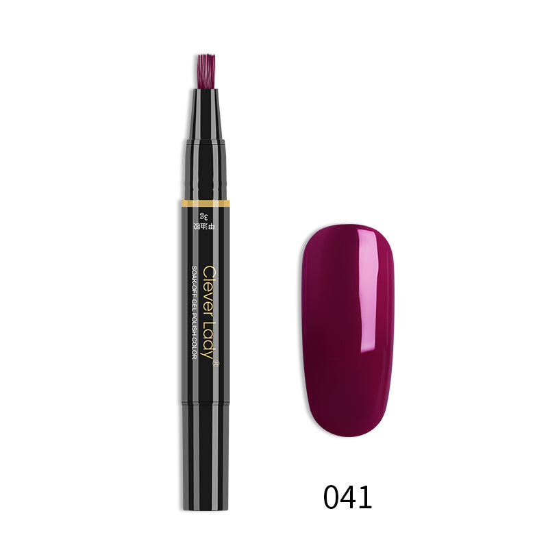 One-Step Nail Glue Pen - 3-in-1 Liquid Nail Polish & Adhesive for Manicure