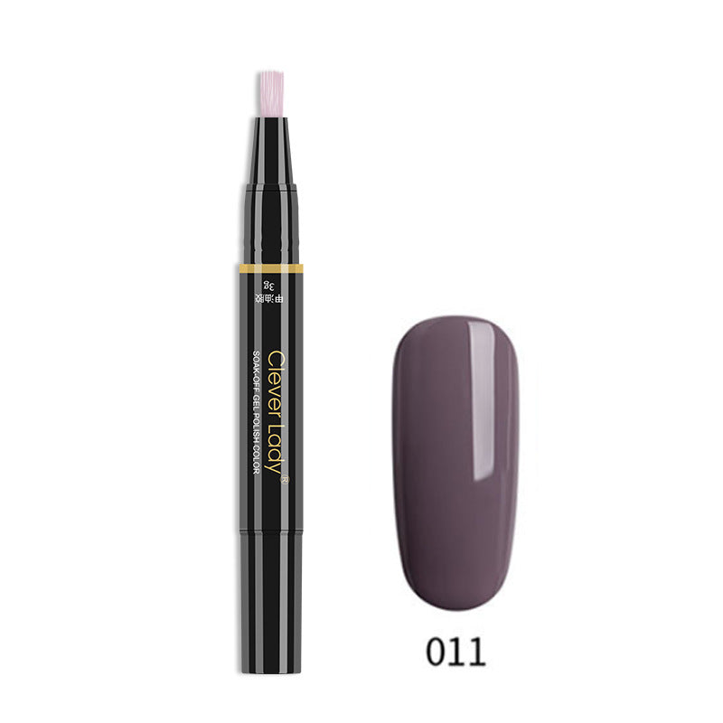 One-Step Nail Glue Pen - 3-in-1 Liquid Nail Polish & Adhesive for Manicure