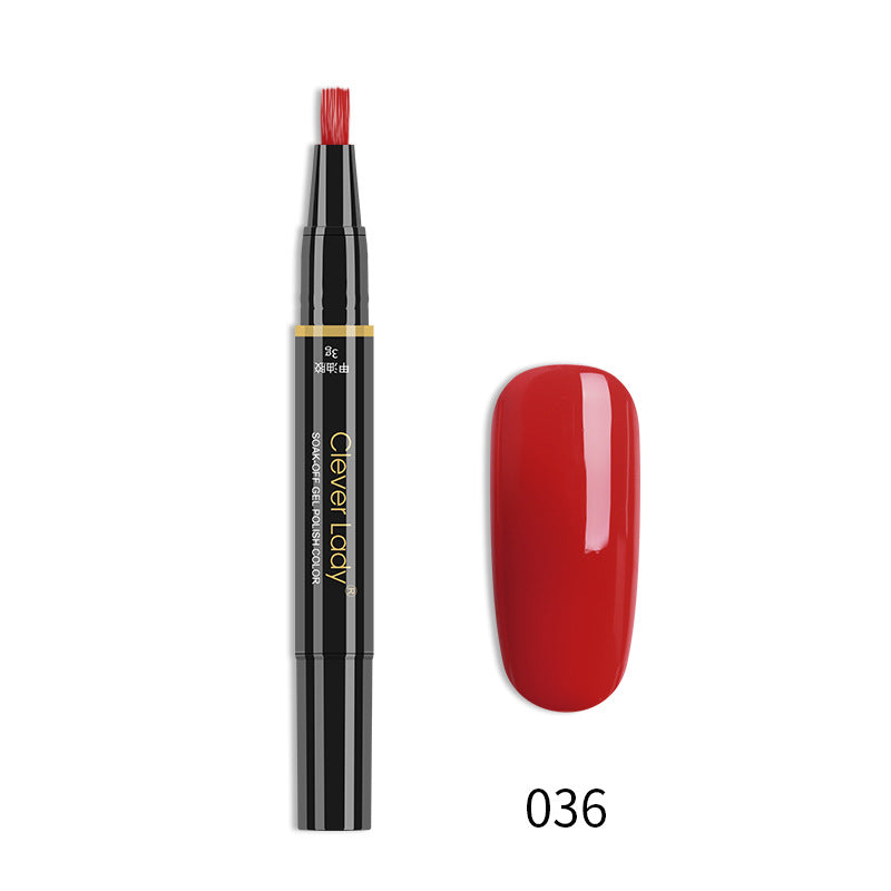 One-Step Nail Glue Pen - 3-in-1 Liquid Nail Polish & Adhesive for Manicure