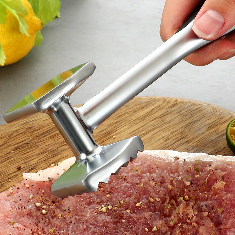 Kitchen Meat Hammer Zinc Alloy Cooking Tool - Silver
