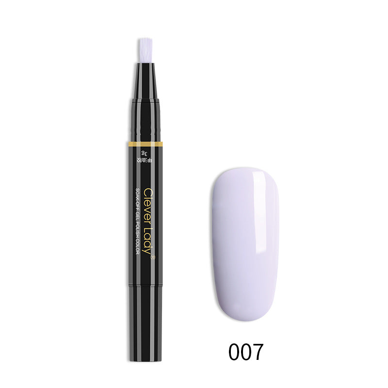 One-Step Nail Glue Pen - 3-in-1 Liquid Nail Polish & Adhesive for Manicure