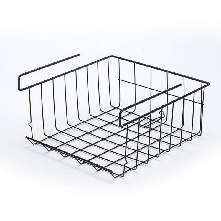 Perforation-Free Hanging Basket with Multi-Layer Stackable Storage Rack for Kitchen