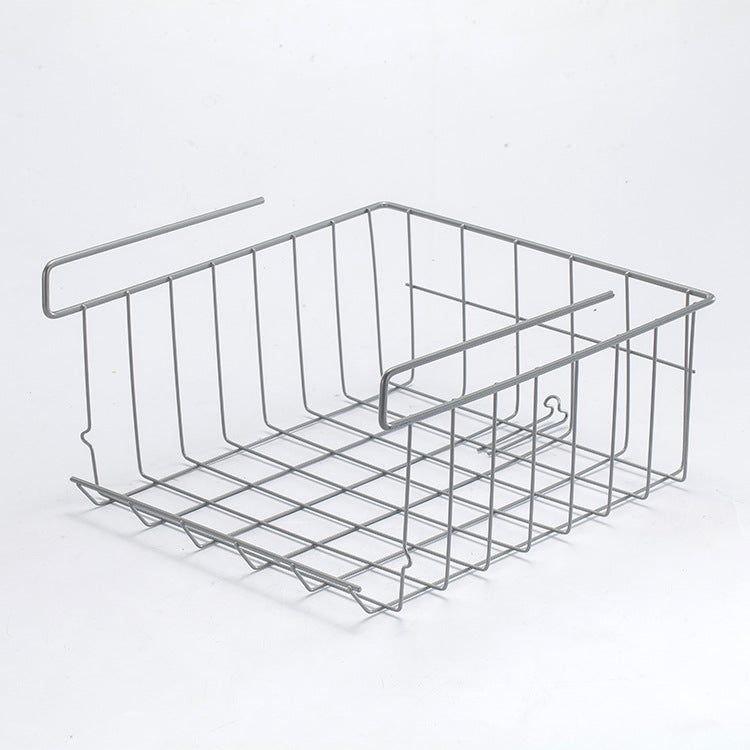 Perforation-Free Hanging Basket with Multi-Layer Stackable Storage Rack for Kitchen