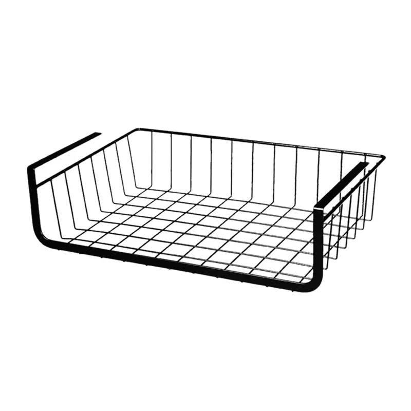 Perforation-Free Hanging Basket with Multi-Layer Stackable Storage Rack for Kitchen