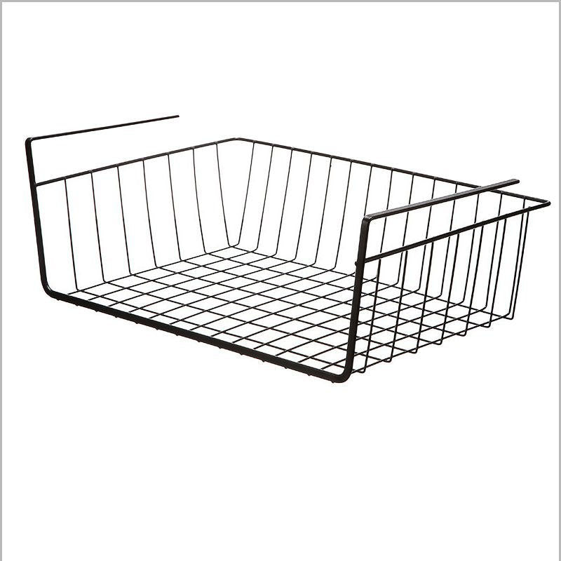 Perforation-Free Hanging Basket with Multi-Layer Stackable Storage Rack for Kitchen