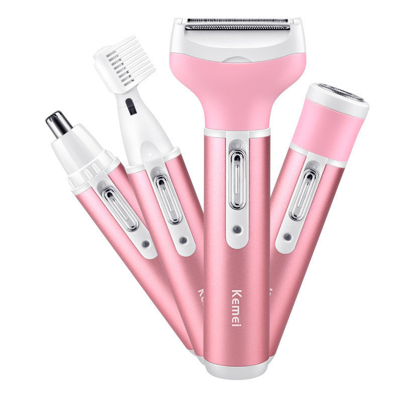 4-in-1 Women's Electric Shaver & Trimmer for Face, Eyebrow, Nose & Ear
