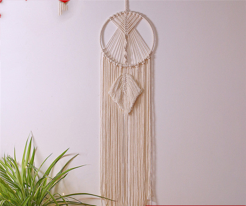 Geometric Cotton Wall Hanging Tapestry for Living Room Decor - Handmade