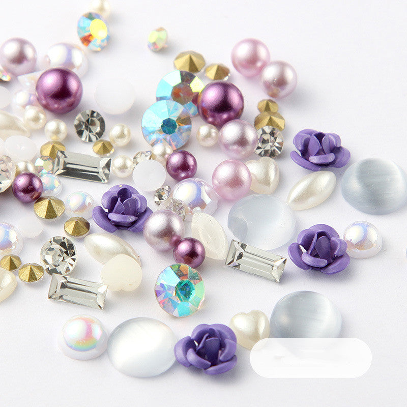Diamond Nail Art Rhinestones Mix Set for DIY Manicure & Glitter Decorations