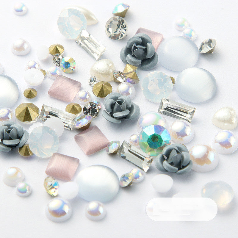 Diamond Nail Art Rhinestones Mix Set for DIY Manicure & Glitter Decorations