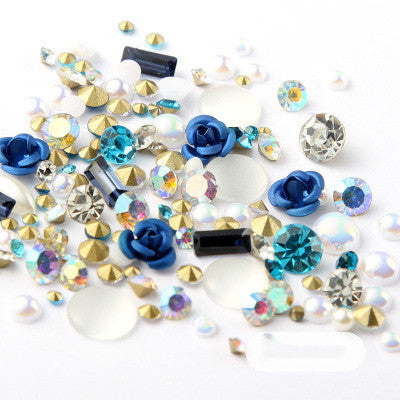 Diamond Nail Art Rhinestones Mix Set for DIY Manicure & Glitter Decorations
