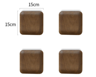 Japanese-Style Wooden Snack Plate Black Walnut & Beech Square & Long Sizes