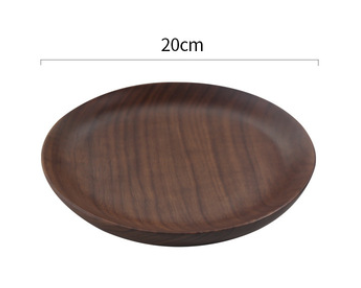 Japanese-Style Wooden Snack Plate Black Walnut & Beech Square & Long Sizes