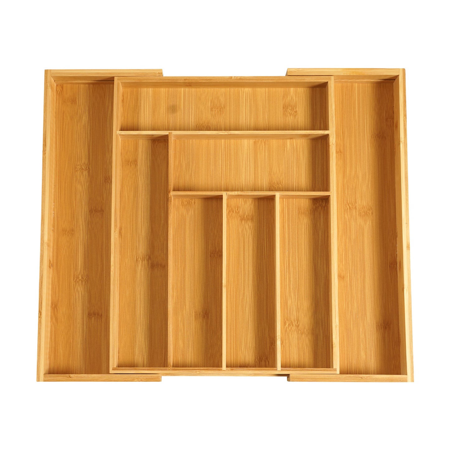 Bamboo Retractable Knife Drawer Storage Box - Natural Finish, 45L