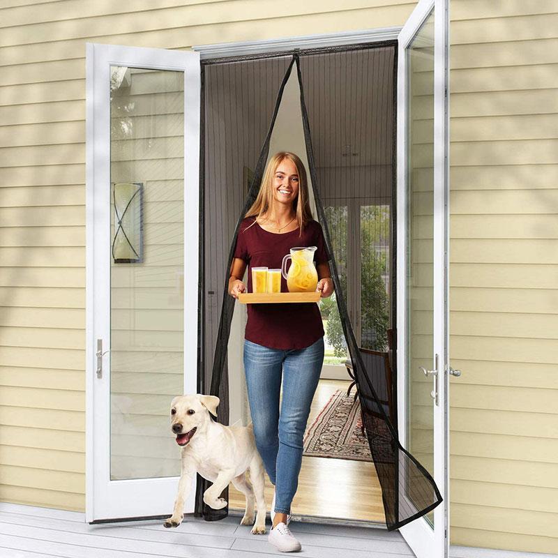 Automatic Door Curtain with Magnetic Closure for Kitchen Mosquito Net