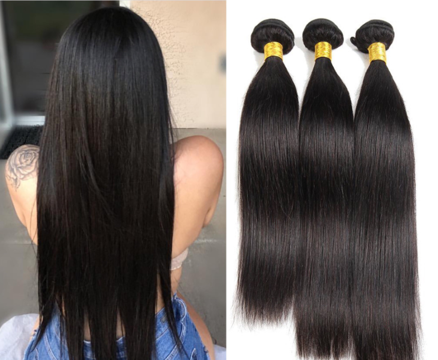 Straight Synthetic Hair Weave Black - Multiple Sizes