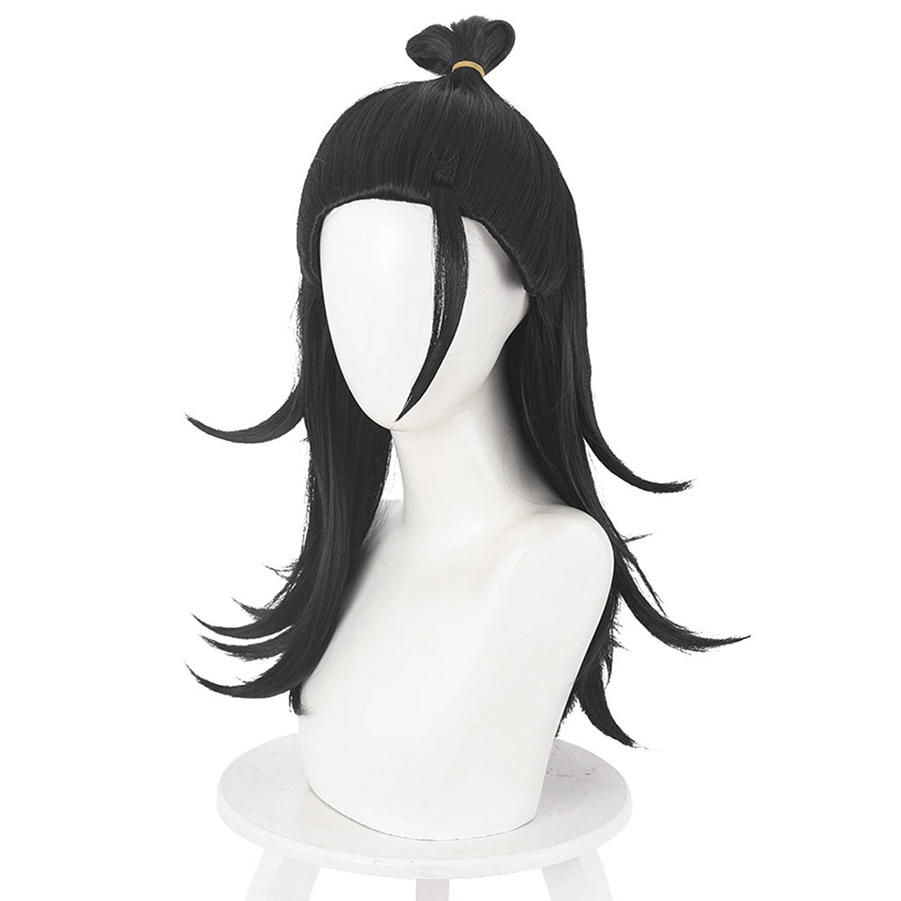 Anime Jujutsu Kaisen Suguru Getou Cosplay Wig - Black, Medium Length