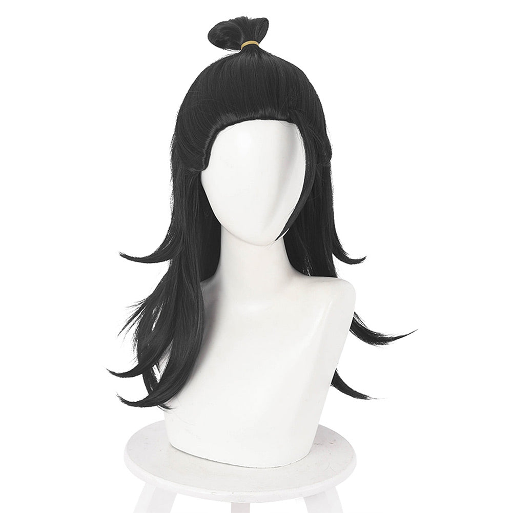 Anime Jujutsu Kaisen Suguru Getou Cosplay Wig - Black, Medium Length
